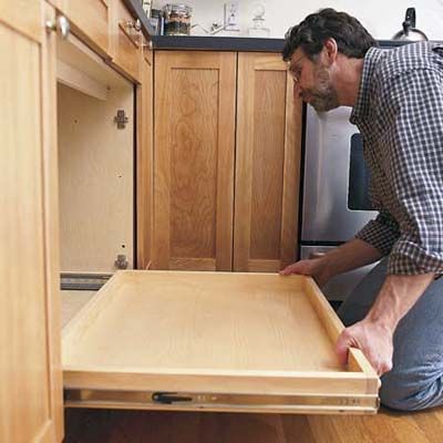 Diy Pull Out Drawers For Wooden Kitchen Cabinets Diy Kitchen Blog